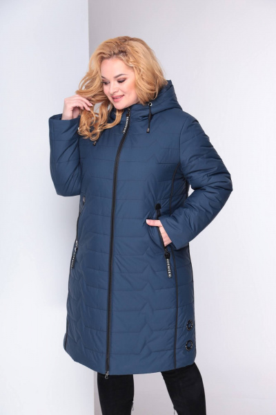 Пальто Shetti 2027 синий - фото 4