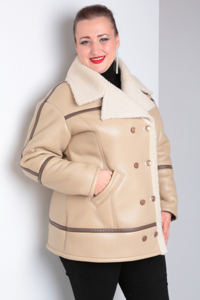Дубленка Celentano 2052.1 бежевый - фото 15