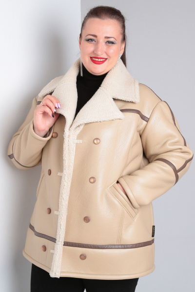 Дубленка Celentano 2052.1 бежевый - фото 14