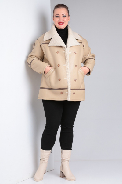 Дубленка Celentano 2052.1 бежевый - фото 3