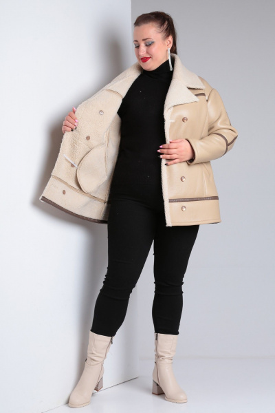 Дубленка Celentano 2052.1 бежевый - фото 10