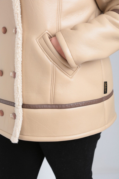 Дубленка Celentano 2052.1 бежевый - фото 5