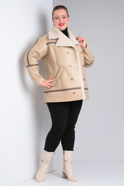 Дубленка Celentano 2052.1 бежевый - фото 2
