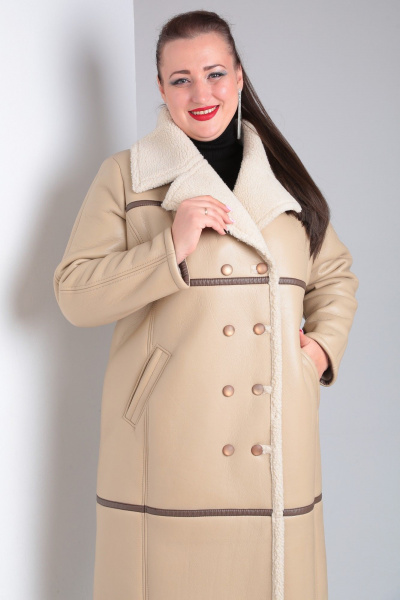 Дубленка Celentano 2053.1 бежевый - фото 11