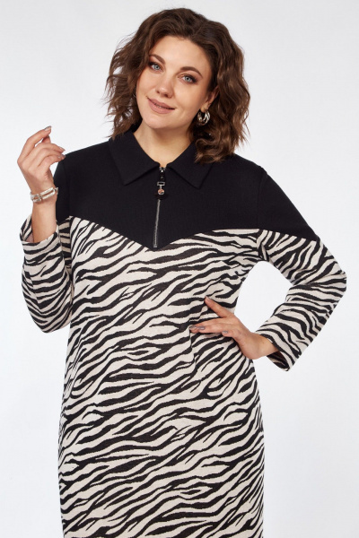 Платье прямого силуэта с откосной кокеткой и воротником Matini 3.1735 - фото 10