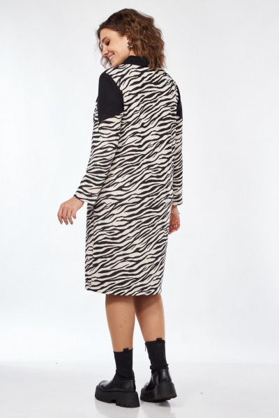 Платье прямого силуэта с откосной кокеткой и воротником Matini 3.1735 - фото 9