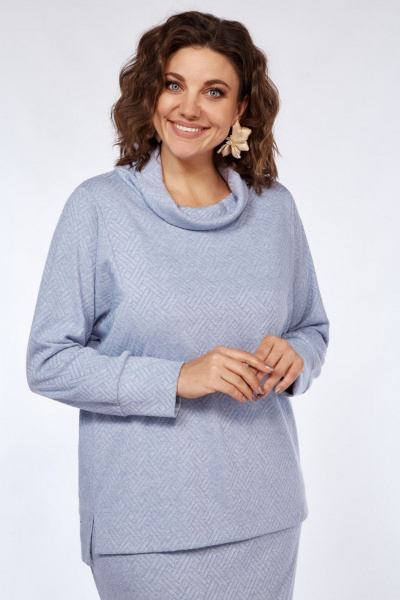 Блуза и юбка комплект из трикотажа с воротником хомутом Matini 1.1745 - фото 4