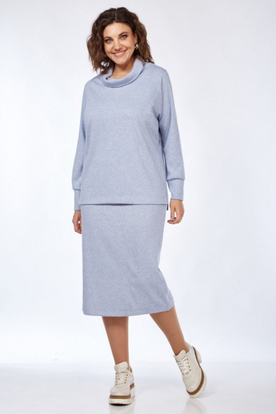 Блуза и юбка комплект из трикотажа с воротником хомутом Matini 1.1745 - фото 2