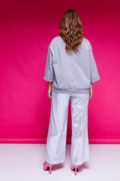 Брюки AURA otd 4116 серебро - фото 17