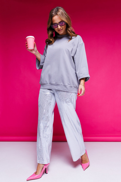 Футболка AURA otd 2126 серый - фото 4