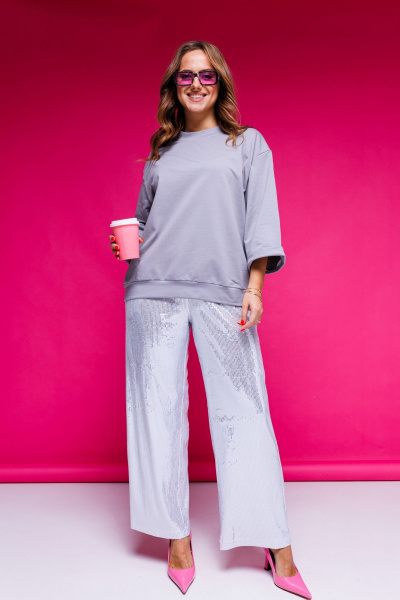 Футболка AURA otd 2126 серый - фото 3