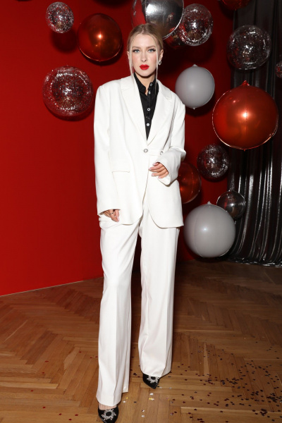 Костюм 2-ка из текстиля с расширенным жакетом и брюками LM.Wear БК4020 - фото 2