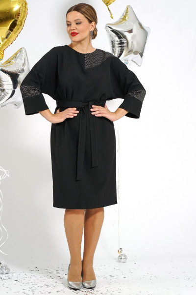 Платье с поясом и пайетками в нарядном стиле Alani Collection 2027 - фото 3