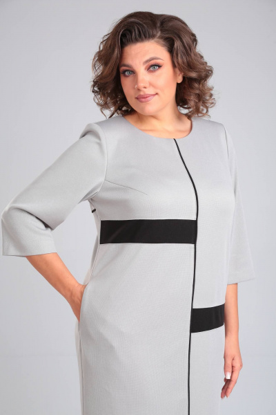 Деловое и повседневное платье с вытачками и декоративными элементами Rishelie 934 - фото 5