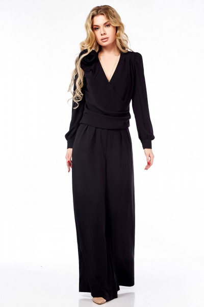 Блуза, брюки Ольга Стиль Л-214 черный - фото 4