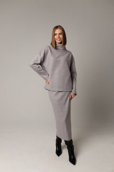 Демисезонный трикотажный комплект из джемпера и юбки PUR PUR 11-226/2 - фото 1