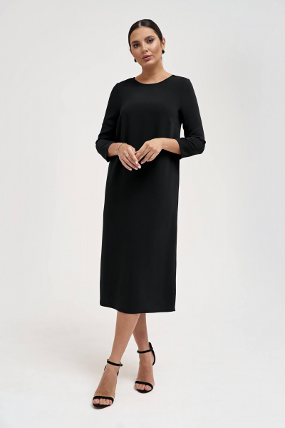 Платье свободного силуэта миди с вырезом и разрезом FOXY FOX 1543 - фото 2