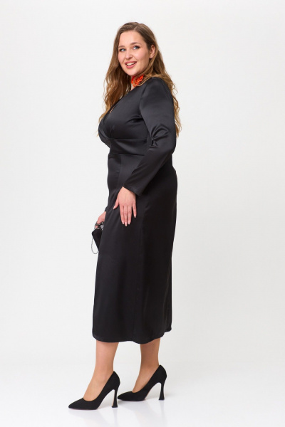 Нарядное платье с запахом, разрезом и длинным рукавом STEFANY 874 - фото 4