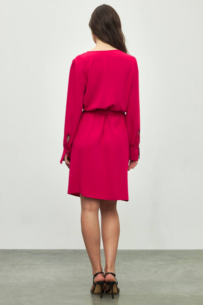 Элегантное платье на запах из текстиля с поясом и длинным рукавом Femme & Devur 80259 1.13F(170) - фото 5