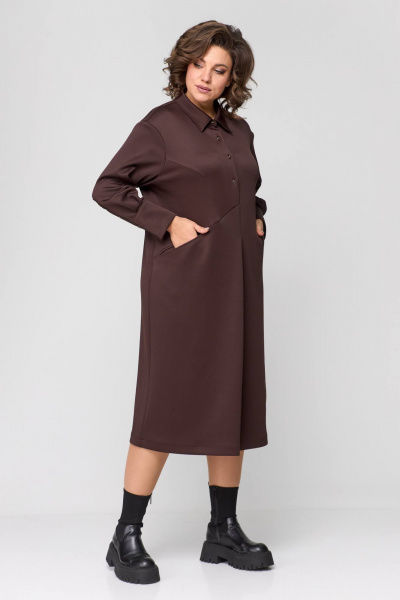 Платье Runella 1598 шоколад - фото 4
