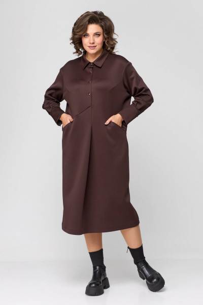 Платье Runella 1598 шоколад - фото 3