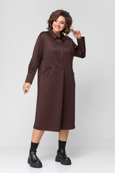 Платье Runella 1598 шоколад - фото 2
