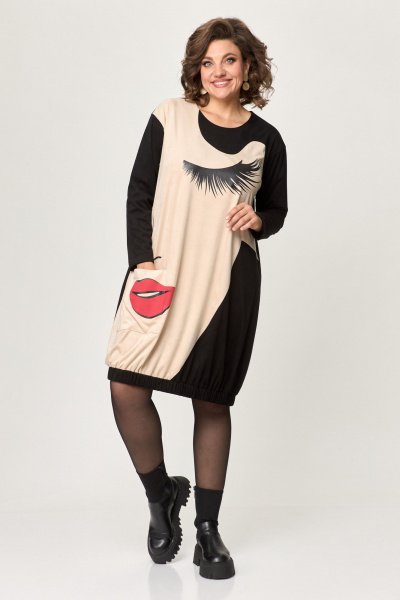 Платье ANASTASIA MAK 1133 чёрный - фото 1