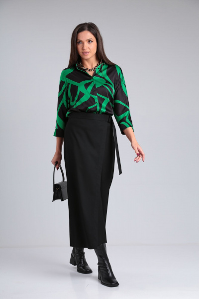 Кюлоты на запах с пряжкой, стиль на каждый день ALEZA 2008 - фото 1