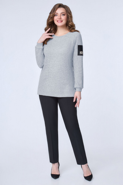 Джемпер DaLi 8001 серо-голубая - фото 3