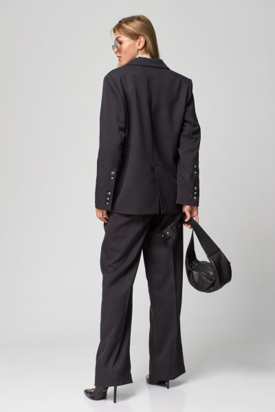 Классический комплект из жакета и брюк с защипами THE NAME 2264 графит - фото 6