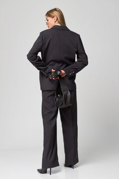 Классический комплект из жакета и брюк с защипами THE NAME 2264 графит - фото 5