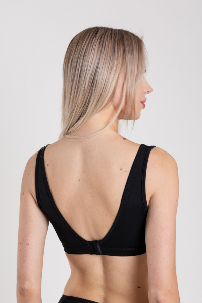 Трапециевидное платье из текстильной ткани SERGE 1023/30 black001 - фото 2