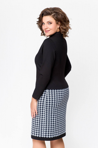 Платье Swallow 699 черный/гусиная_лапка - фото 11