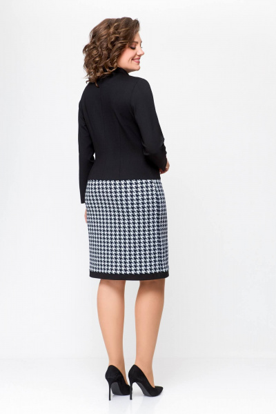 Платье Swallow 699 черный/гусиная_лапка - фото 8