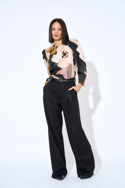 Блуза прямая из вискозы с нагрудными вытачками AG Green G408/3 - фото 6