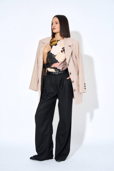 Блуза прямая из вискозы с нагрудными вытачками AG Green G408/3 - фото 5