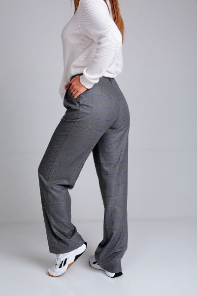 Трендовые брюки с складками и вставками из резинки Liona Style 891 - фото 1