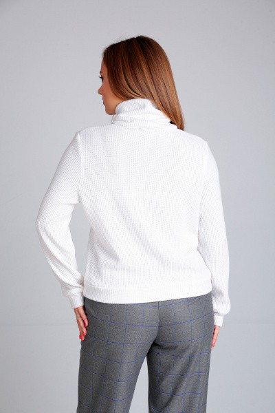 Джемпер из вязаного трикотажа с длинным рукавом и воротником-стойкой Liona Style 892 - фото 3