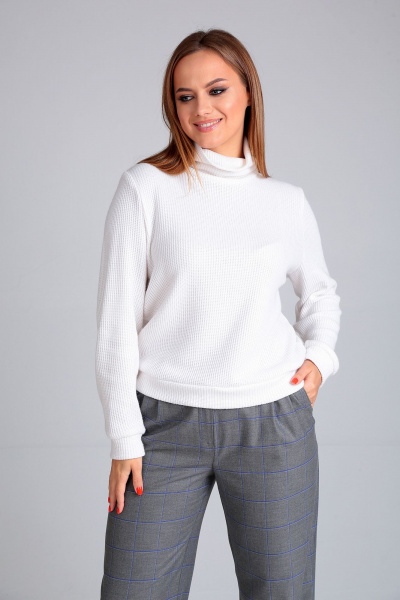 Джемпер из вязаного трикотажа с длинным рукавом и воротником-стойкой Liona Style 892 - фото 1