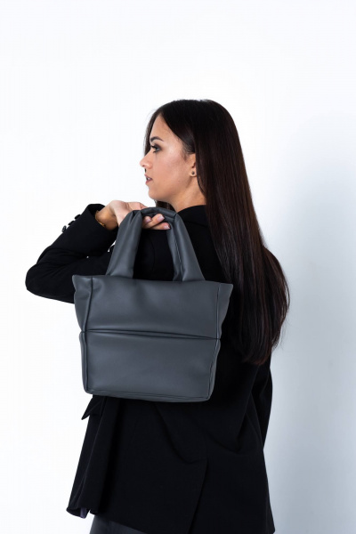 Практичная мини-сумка из экокожи для повседневных образов MT.Style Molly2 grafit - фото 1