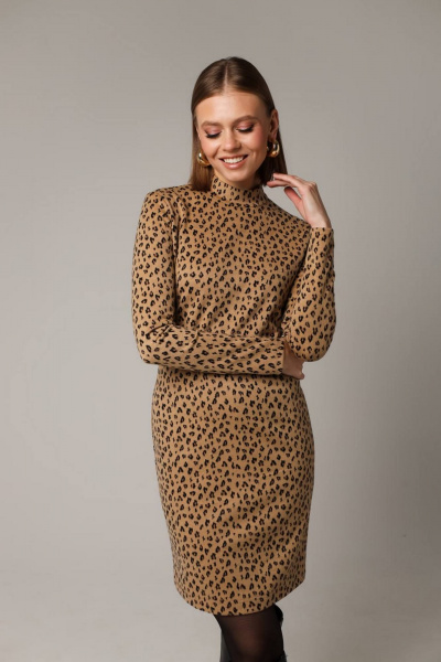 Платье из трикотажа полуприлегающего силуэта PUR PUR 11-248/1 - фото 3