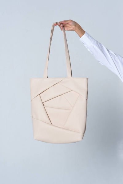 Стильный шопер из экокожи с множеством карманов MT.Style shROSE2 bez - фото 2