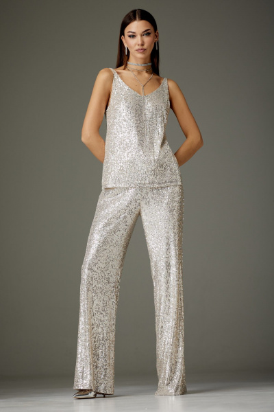 Брюки и топ из пайеток с эффектом блестки N.O.W. 1363 - фото 3