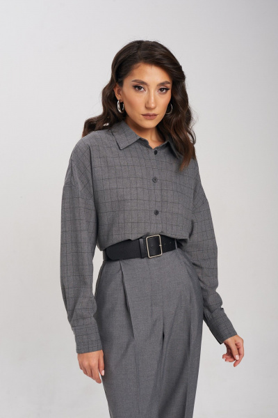 Деловые брюки из костюмной ткани с складками на передней части Mixan 3041 - фото 4