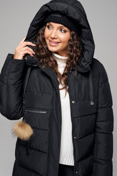 Пальто Beautiful&Free 6108 черный - фото 9