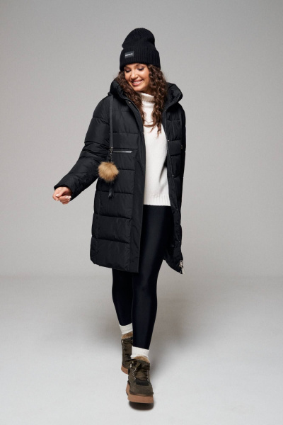 Пальто Beautiful&Free 6108 черный - фото 6