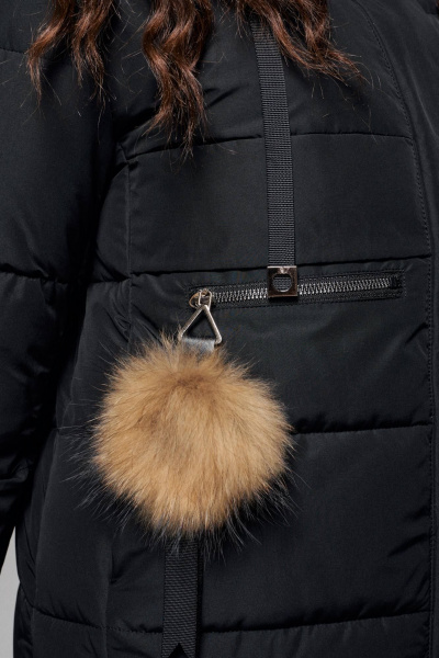 Пальто Beautiful&Free 6108 черный - фото 4