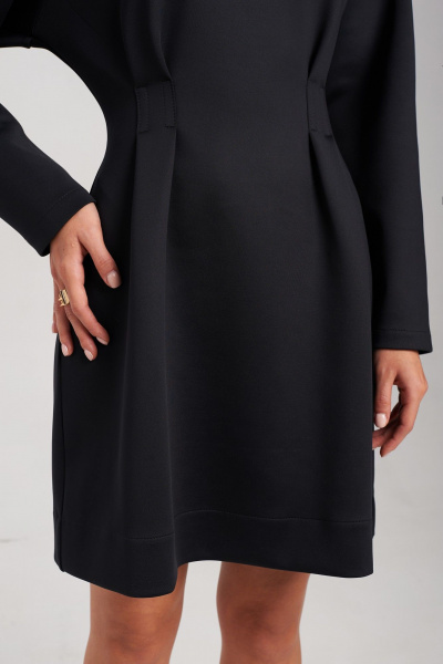 Платье женственное из трикотажа с защипами и молнией Mixan 5044 - фото 2