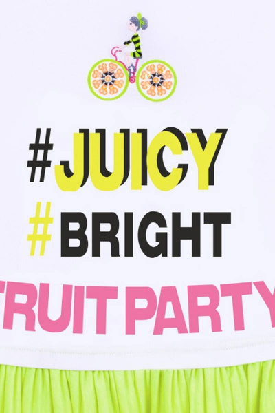 Платье на каждый день с пайетками и вышивкой для девочки Bell Bimbo 200048 белый - фото 4