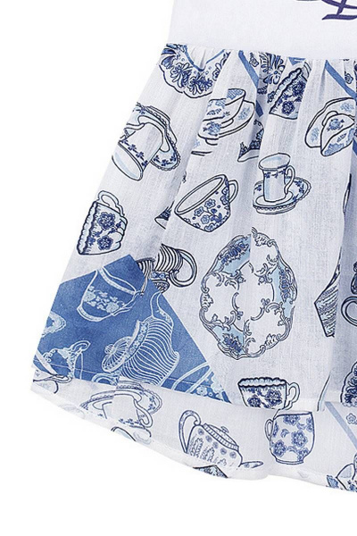 Летняя футболка с баской и стразами для девочки Bell Bimbo 200069 белый - фото 6